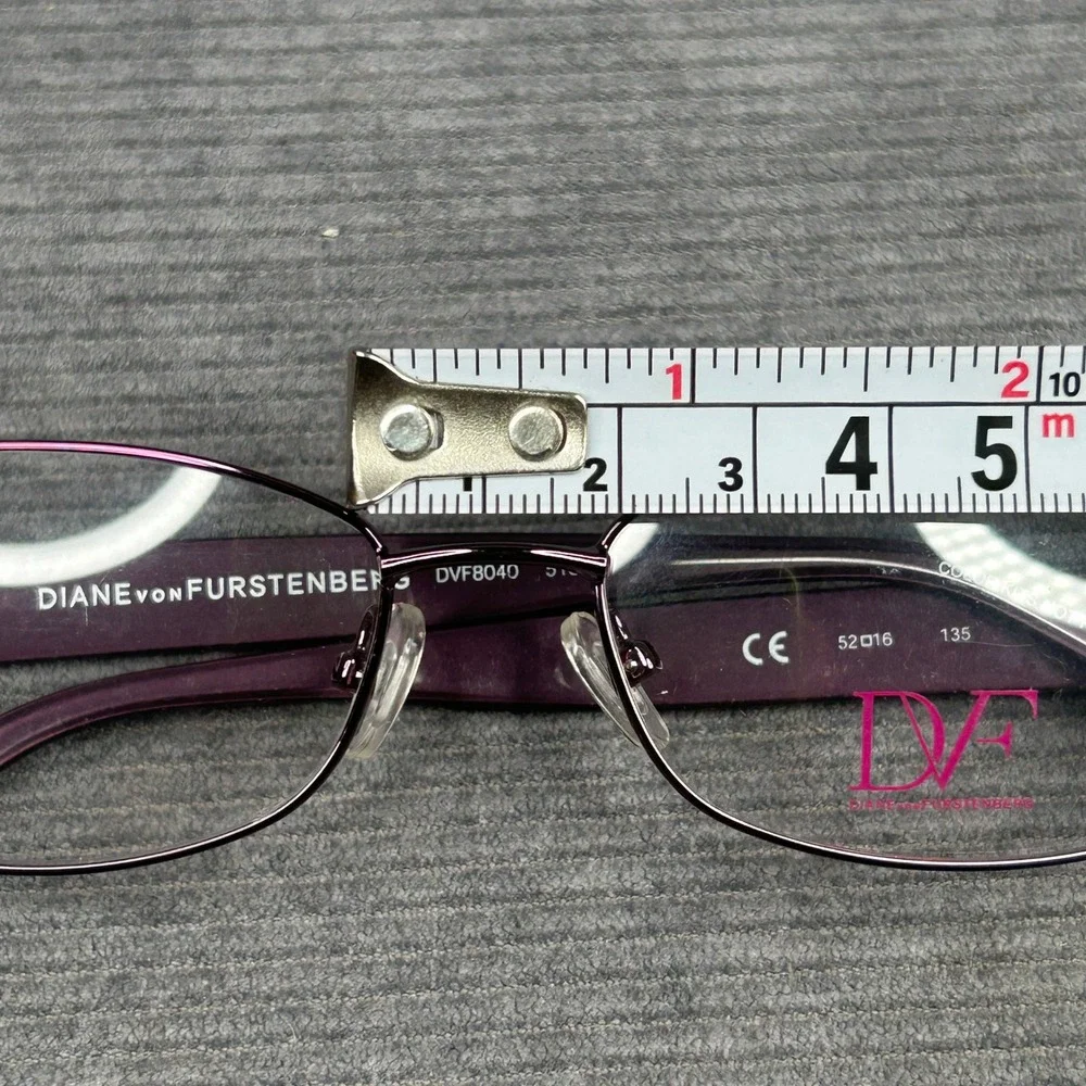 Diane von Furstenberg DVF8040 513 Purple Oval Y2k Eyeglasses Frames 52-16-135